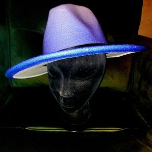 East Of Eighties Wide Brim Fedora HatBrushed VelvetTrim Fedora hat NWT !